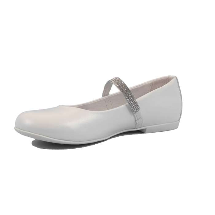 Ballerina Cerimonia Mazzarino Bambina Bianco  Scarpe 19 - 30022L-1