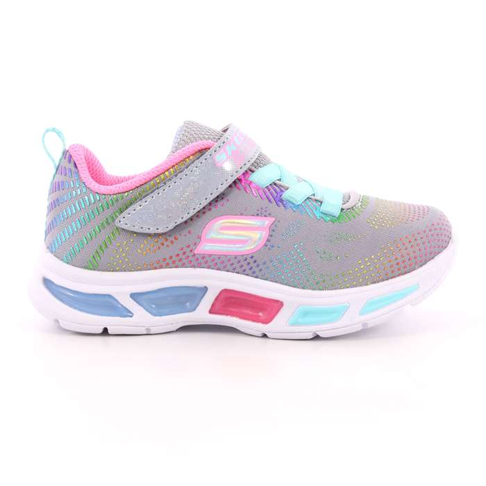 Scarpa Strappi + Elastico Skechers Bambina Grigio Scarpa Strappi + Elastico Skechers Bambina Grigio Scarpe 66 - 10959N