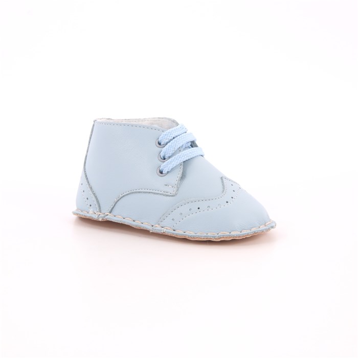 Scarpina Culla Baby Chick Bambino Celeste  Scarpe 33 - 652