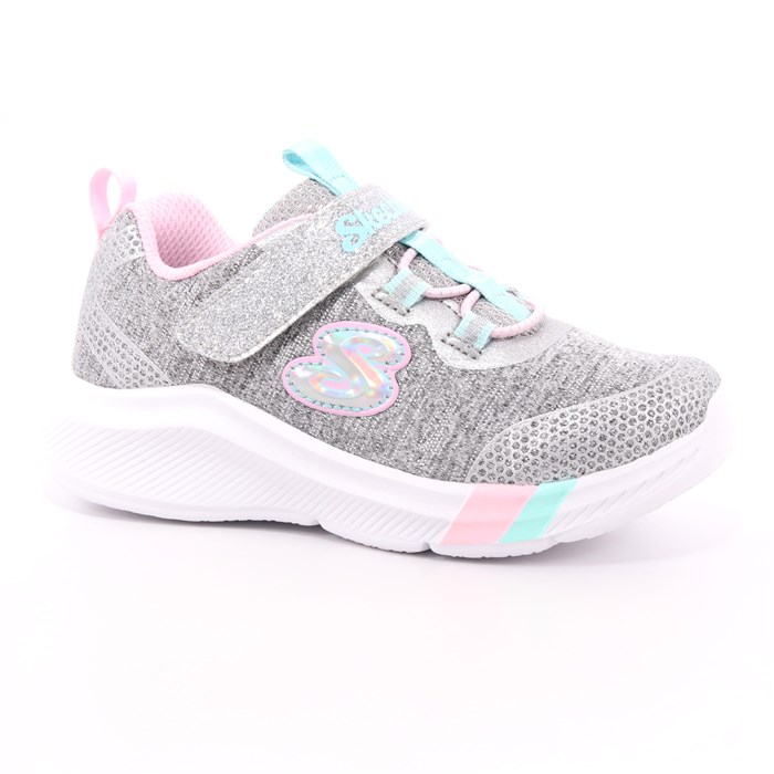 Scarpa Strappi + Elastico Skechers Bambina Grigio  Scarpe 102 - 302021N