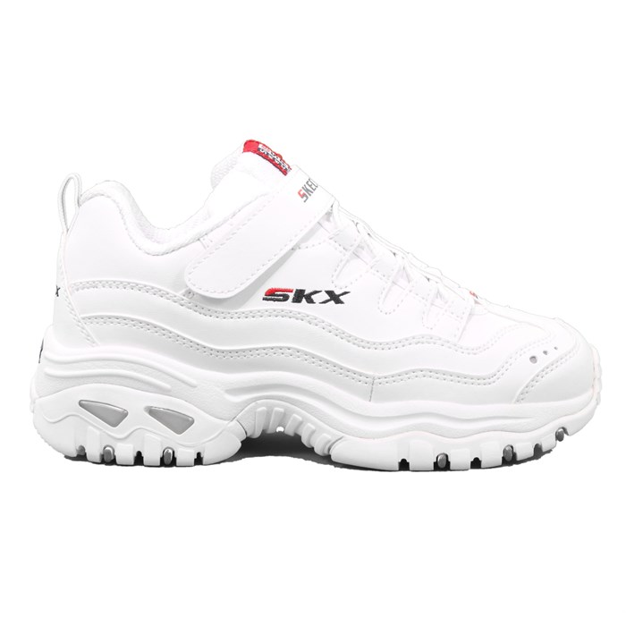 Scarpa Strappi + Elastico Skechers Bambina Bianco Scarpa Strappi + Elastico Skechers Bambina Bianco Scarpe 105 - 302225L