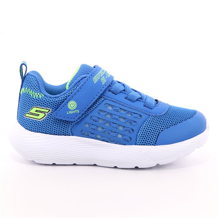 Scarpa Strappi + Elastico Skechers Bambino Azzurro Scarpa Strappi + Elastico Skechers Bambino Azzurro Scarpe 110 - 90740N