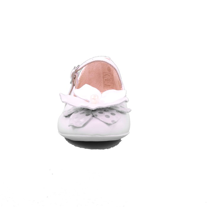 Ballerina Cerimonia Gorgino Bambina Bianco  Scarpe 24 - P2078