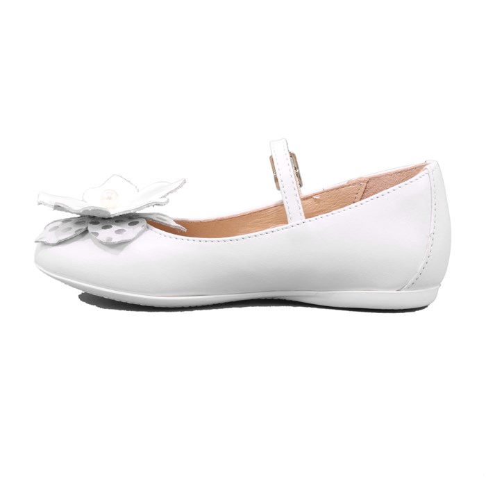 Ballerina Cerimonia Gorgino Bambina Bianco  Scarpe 24 - P2078