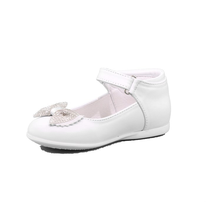 Ballerina Cerimonia Gorgino Bambina Bianco  Scarpe 25 - P2005