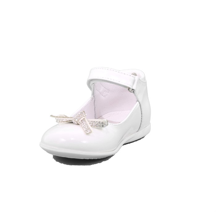 Ballerina Cerimonia Gorgino Bambina Bianco  Scarpe 26 - P2004