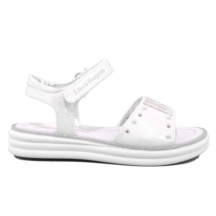 Sandalo Laura Biagiotti Bambina Bianco Sandalo Laura Biagiotti Bambina Bianco Scarpe 44 - 6381B