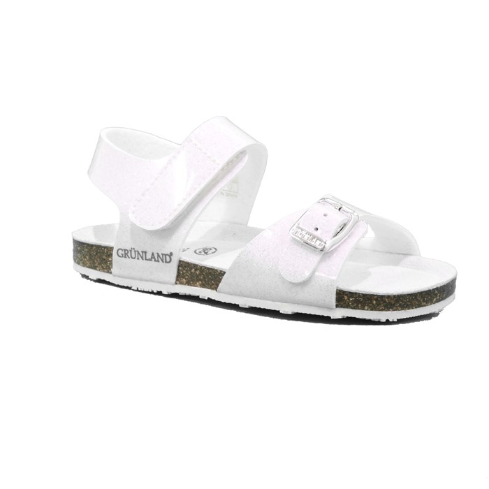 Sandalo Grunland Bambina Bianco  Scarpe 424 - SB1257