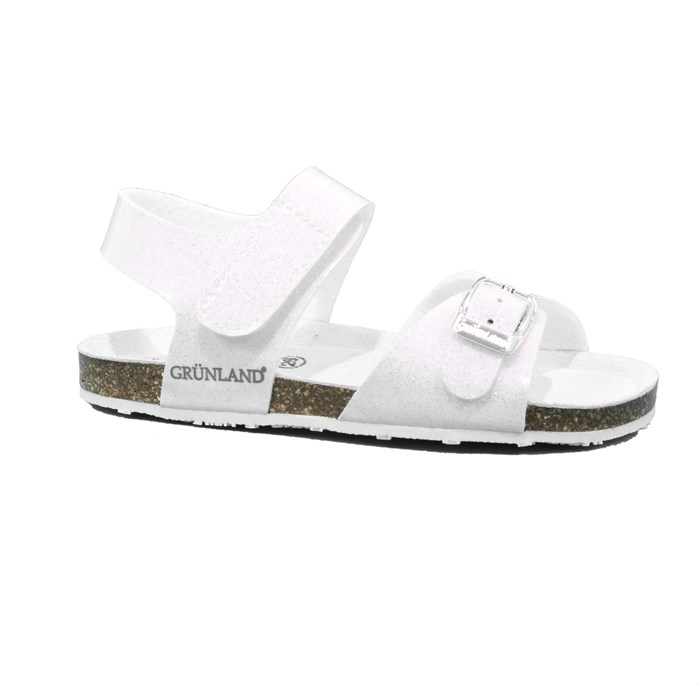 Sandalo Grunland Bambina Bianco  Scarpe 424 - SB1257