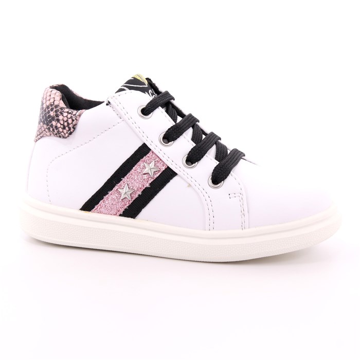 Scarpa Allacciata Asso Bambina Bianco  Scarpe 378 - AG-9900C