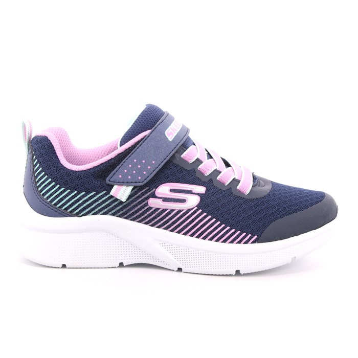 Scarpa Strappi + Elastico Skechers Bambina Blu  Scarpe 126 - 302016L