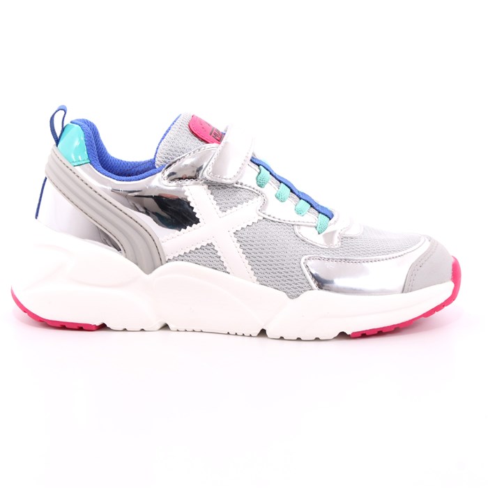 Scarpa Strappi + Elastico Munich Bambina Argento Scarpa Strappi + Elastico Munich Bambina Argento Scarpe 61 - 8890017