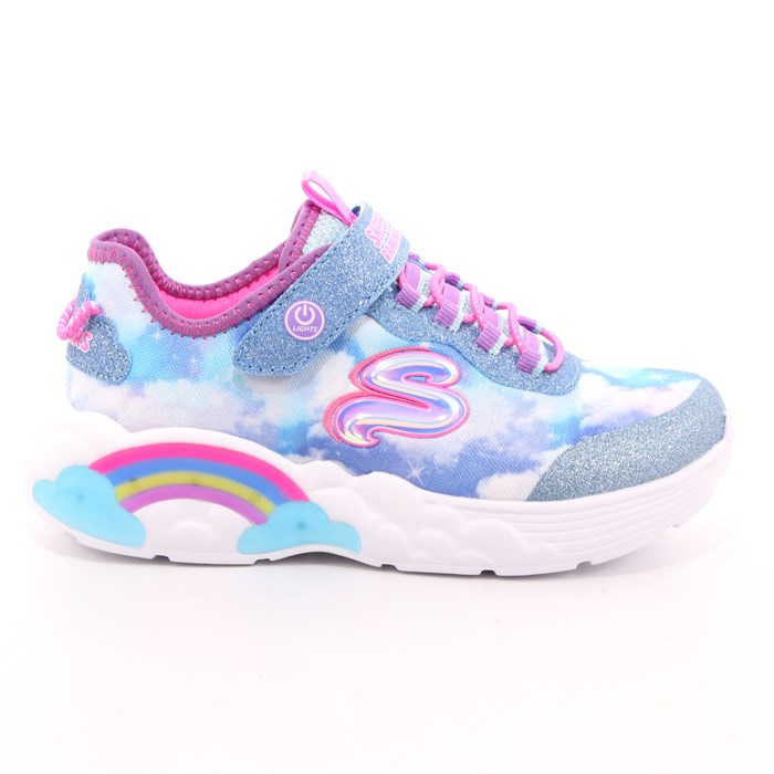 Scarpa Strappi + Elastico Skechers Bambina Celeste Scarpa Strappi + Elastico Skechers Bambina Celeste Scarpe 139 - 302300L
