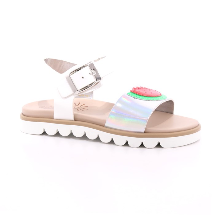 Shoeb76 Sandalo Bambina Argento Pallino