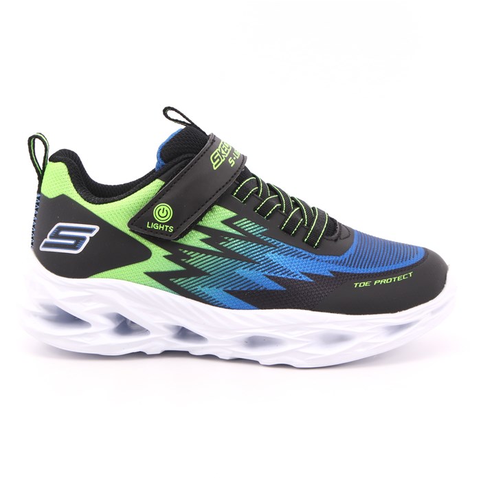 Scarpa Strappi + Elastico Skechers Bambino Blu Scarpa Strappi + Elastico Skechers Bambino Blu Scarpe 161 - 400600L