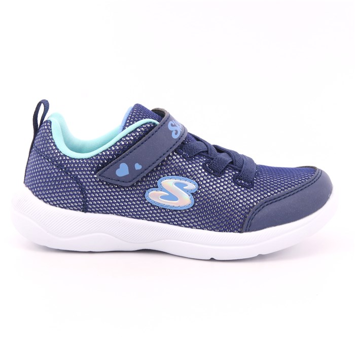 Scarpa Strappi + Elastico Skechers Bambina Blu  Scarpe 170 - 302885N