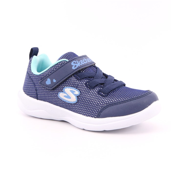 Scarpa Strappi + Elastico Skechers Bambina Blu  Scarpe 170 - 302885N