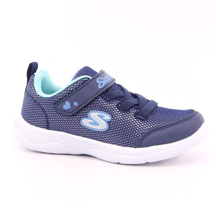 Scarpa Strappi + Elastico Skechers Bambina Blu  Scarpe 170 - 302885N