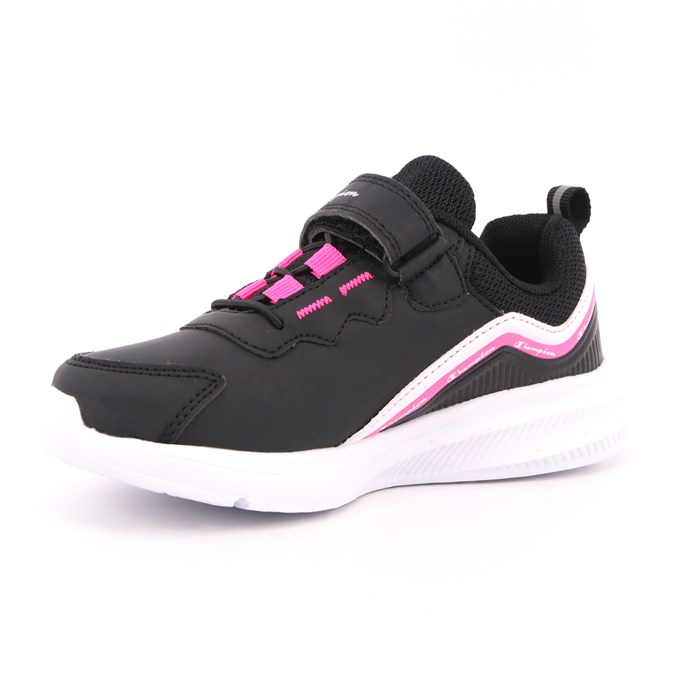 Scarpa Strappi + Elastico Champion Bambina Nero  Scarpe 775 - S32208