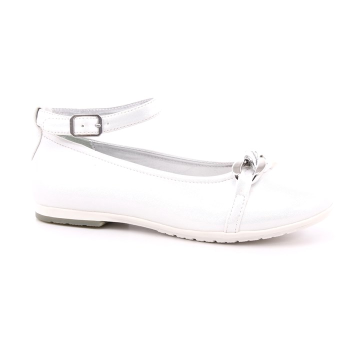 Ballerina Cerimonia Asso Bambina Bianco  Scarpe 447 - AG13101C