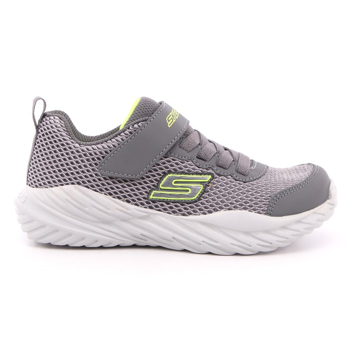 Scarpa Strappi + Elastico Skechers Bambino Grigio Scarpa Strappi + Elastico Skechers Bambino Grigio Scarpe 177 - 400083L