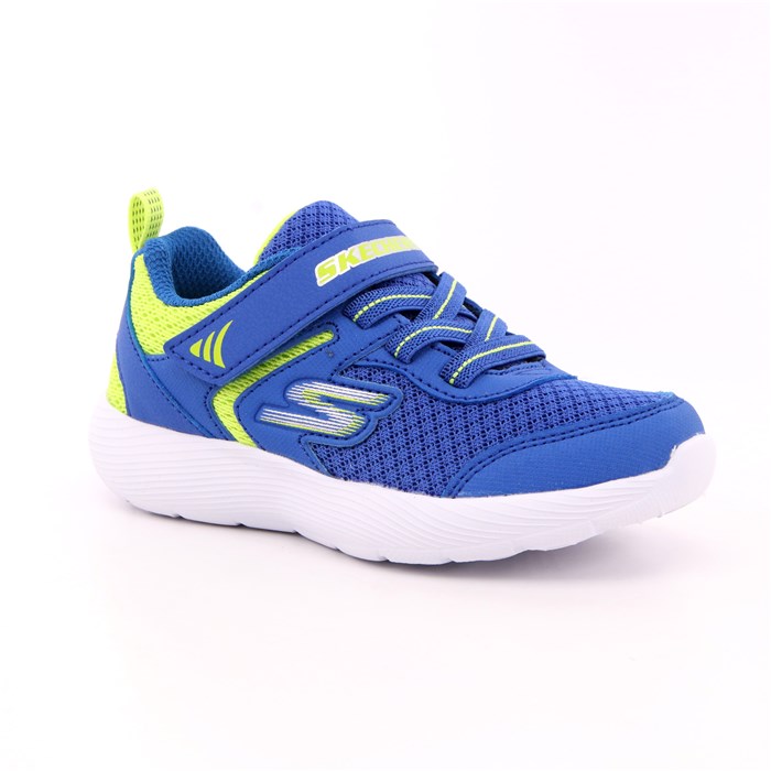Scarpa Strappi + Elastico Skechers Bambino Azzurro  Scarpe 195 - 407237N