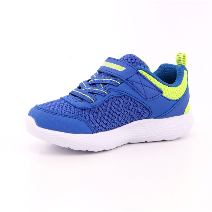 Scarpa Strappi + Elastico Skechers Bambino Azzurro  Scarpe 195 - 407237N