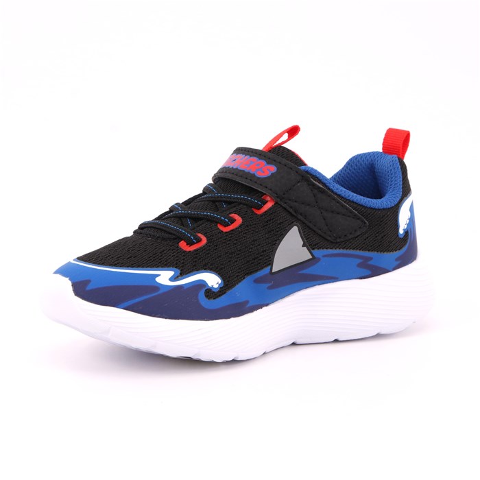 Scarpa Strappi + Elastico Skechers Bambino Blu  Scarpe 204 - 407233N