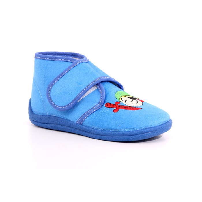 Pantofola Strappi Michelle Bambino Azzurro  Scarpe 19 - SISSI7122