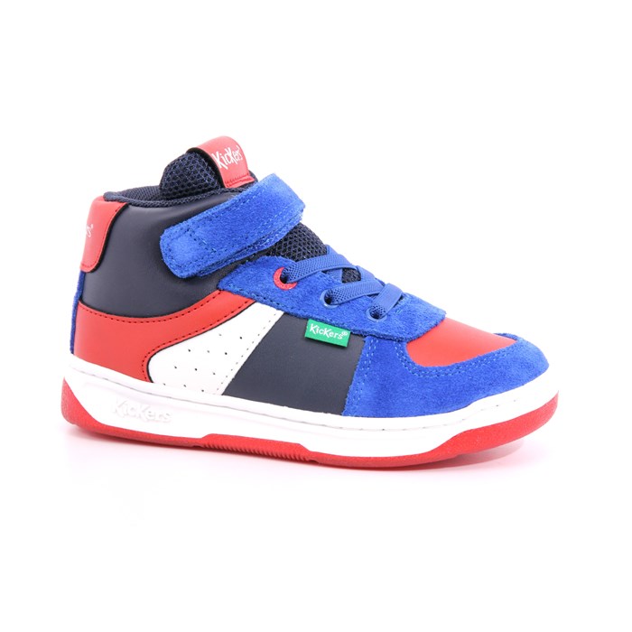 Scarpa Strappi + Elastico Kickers Bambino Blu  Scarpe 27 - 910872