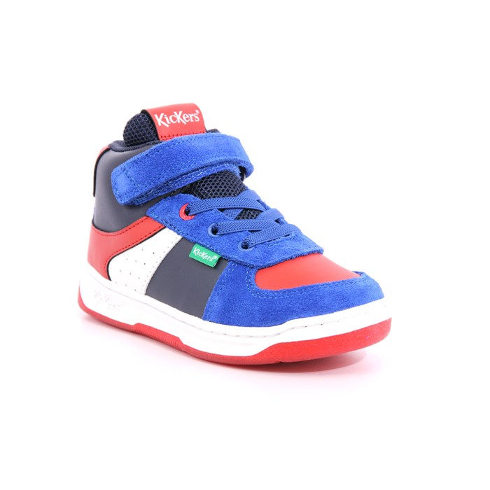 Scarpa Strappi + Elastico Kickers Bambino Blu  Scarpe 27 - 910872