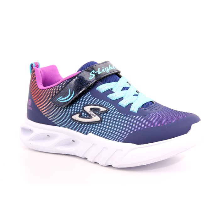 Scarpa Strappi + Elastico Skechers Bambina Blu  Scarpe 216 - 303700L