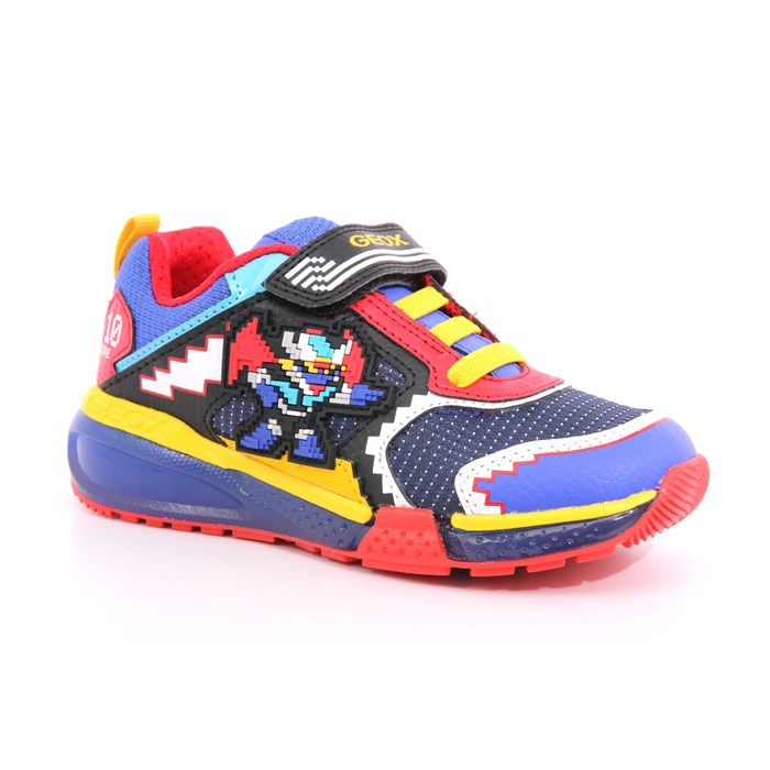 Scarpa Strappi + Elastico Geox Bambino Azzurro  Scarpe 466 - J26FEA