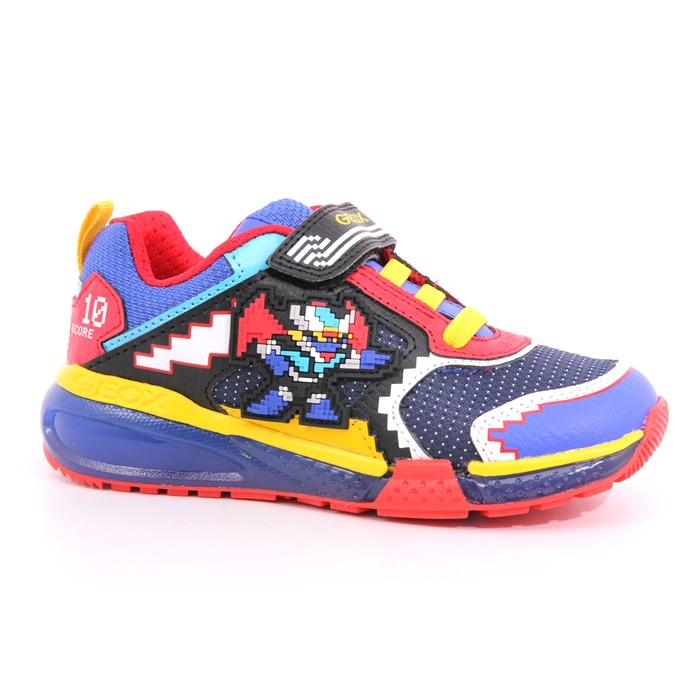 Scarpa Strappi + Elastico Geox Bambino Azzurro  Scarpe 466 - J26FEA