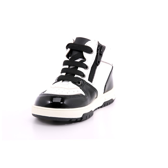 Scarpa Allacciata Asso Bambina Bianco/nero  Scarpe 515 - AG14341A