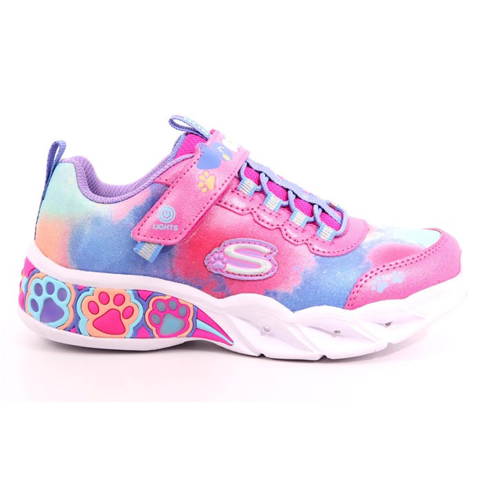 Scarpa Strappi + Elastico Skechers Bambina Fuxia Scarpa Strappi + Elastico Skechers Bambina Fuxia Scarpe 218 - 300100L
