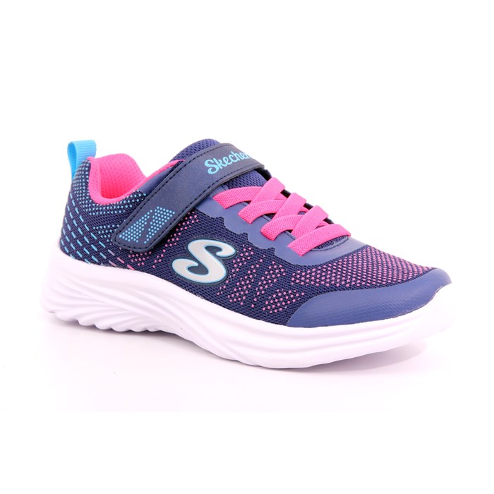 Scarpa Strappi + Elastico Skechers Bambina Azzurro  Scarpe 225 - 302448L