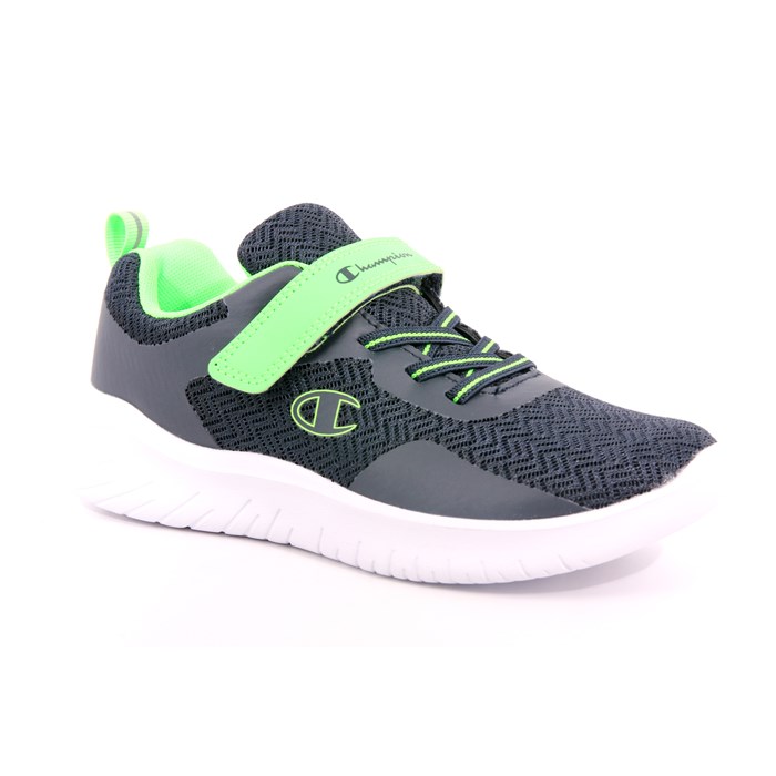 Scarpa Strappi + Elastico Champion Bambino Blu  Scarpe 972 - S32454