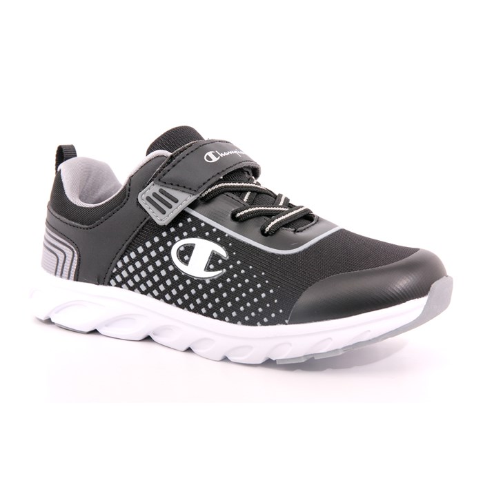 Scarpa Strappi + Elastico Champion Bambino Nero  Scarpe 973 - S32467