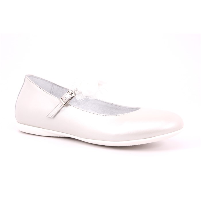 Ballerina Cerimonia Platis Bambina Bianco  Scarpe 24 - P2384