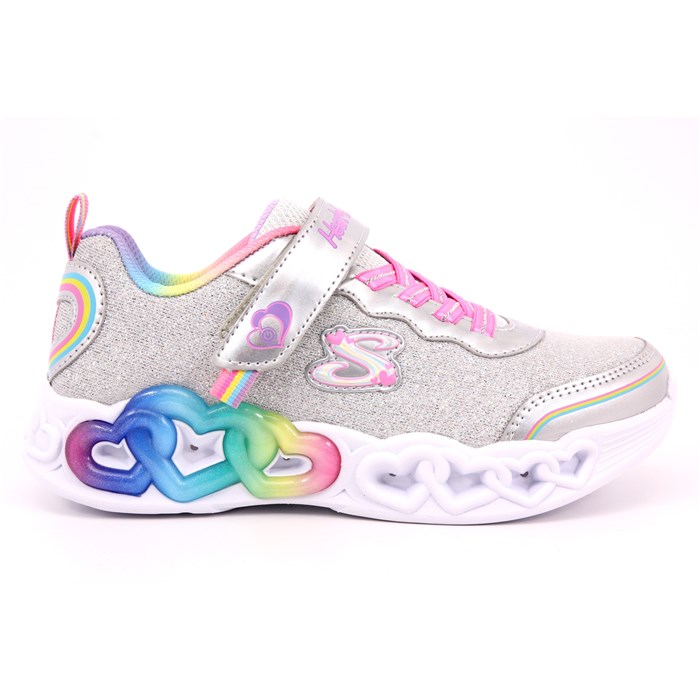 Scarpa Strappi + Elastico Skechers Bambina Argento  Scarpe 238 - 303751L