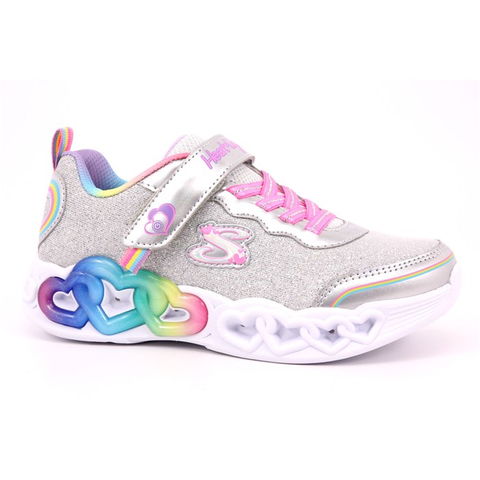 Scarpa Strappi + Elastico Skechers Bambina Argento  Scarpe 238 - 303751L