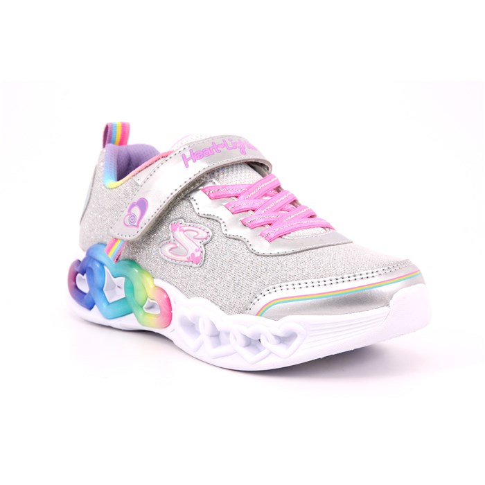 Scarpa Strappi + Elastico Skechers Bambina Argento  Scarpe 238 - 303751L