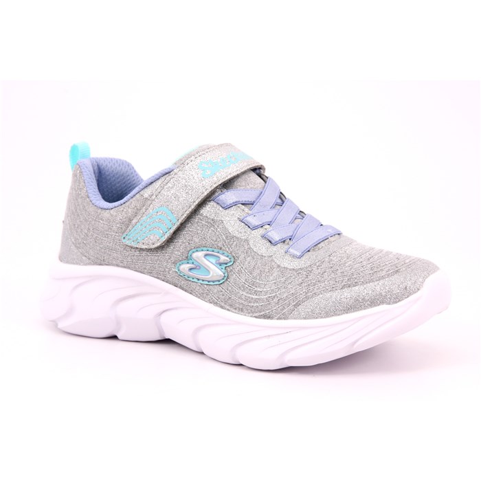 Scarpa Strappi + Elastico Skechers Bambina Argento  Scarpe 241 - 302480L