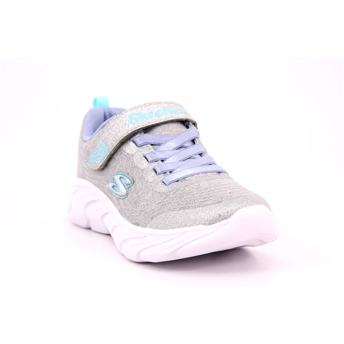 Scarpa Strappi + Elastico Skechers Bambina Argento  Scarpe 241 - 302480L