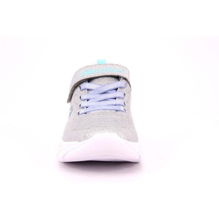 Scarpa Strappi + Elastico Skechers Bambina Argento  Scarpe 241 - 302480L