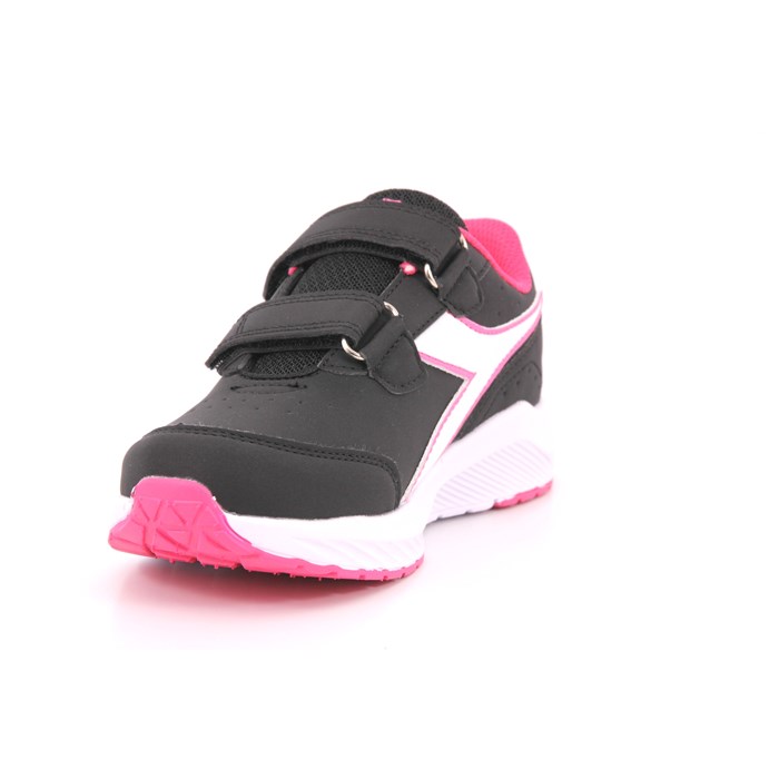 Scarpa Strappi + Elastico Diadora Bambina Nero  Scarpe 451 - 101.179549