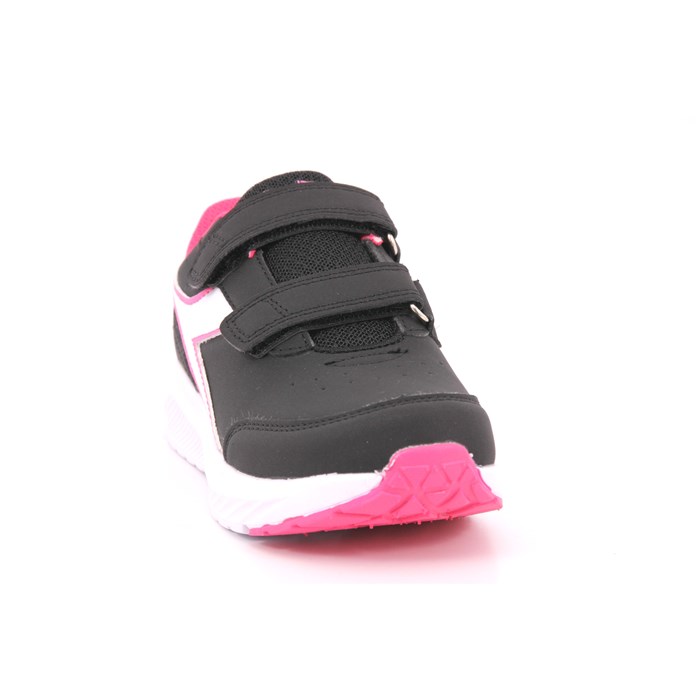 Scarpa Strappi + Elastico Diadora Bambina Nero  Scarpe 451 - 101.179549