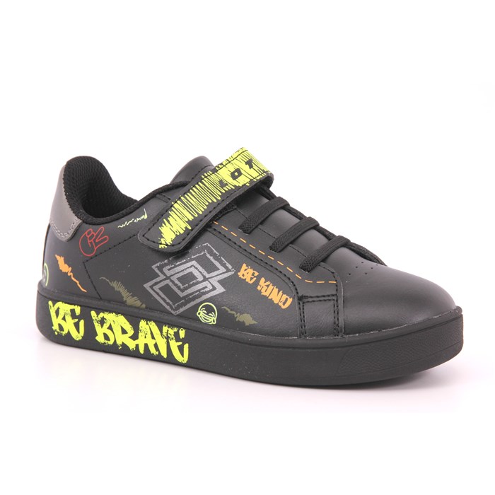 Scarpa Strappi + Elastico Lotto Bambino Nero  Scarpe 281 - 220135