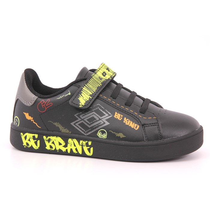 Scarpa Strappi + Elastico Lotto Bambino Nero  Scarpe 281 - 220135